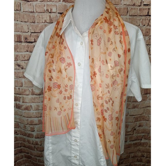 Anne Klein Sheer Floral Scarf - Picture 1 of 5